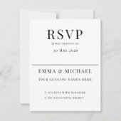 Minimalist Wedding RSVP Card | Elegant Editable (正面)
