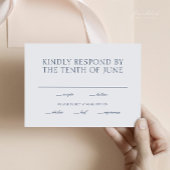 Minimalist Wedding RSVP Card with Meal Choices
