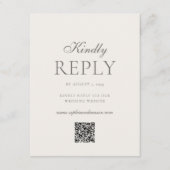 Minimalist Wedding RSVP Card with QR Code 招待状 (正面)