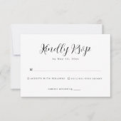  Minimalist Wedding RSVP Response Card (正面)