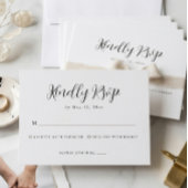 Minimalist Wedding RSVP Response Card