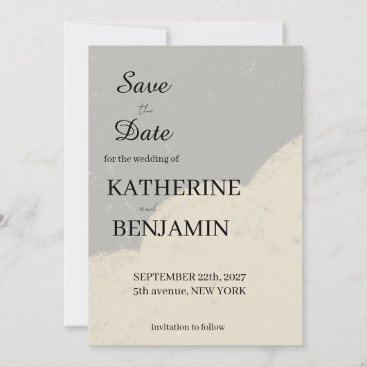 Minimalist Wedding Save The Date セーブザデート (正面)
