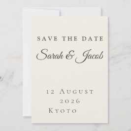 Minimalist Wedding Save the Date Card 招待状