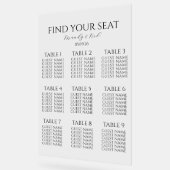 Minimalist Wedding Seating Chart | Custom Modern アクリルサイン (傾斜)
