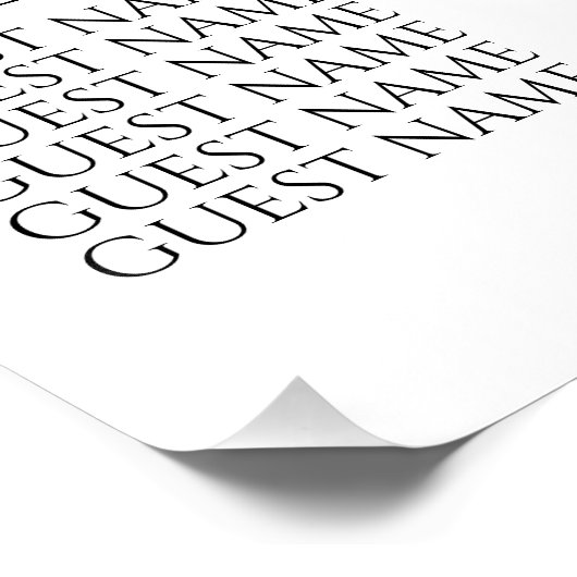 Minimalist Wedding Seating Chart | Custom Modern  ポスター (コーナー)