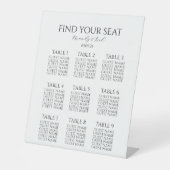 Minimalist Wedding Seating Chart | Custom Modern  台座サイン (正面)