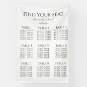 Minimalist Wedding Seating Chart | Custom Modern 横断幕 (縦)