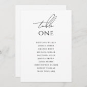 Minimalist Wedding Seating Chart | Elegant Simple 招待状 (正面/裏面)
