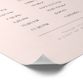 Minimalist Wedding Sign | ウォームブラッシュ ポスター (角)