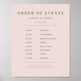 Minimalist Wedding Sign | ウォームブラッシュ ポスター
