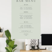 Minimalist Wedding Sign Poster Pale Sage ポスター (ホームオフィス)