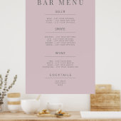 Minimalist Wedding Sign Poster Soft Beige ポスター (キッチン)