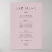 Minimalist Wedding Sign Poster Soft Beige ポスター (正面)