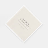 Minimalist Wedding Soft Beige スタンダードランチョンナプキン (角)
