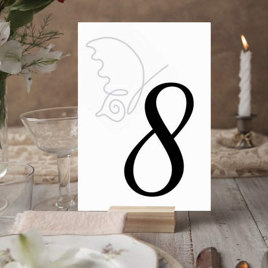 Minimalist Wedding Table Number Card テーブルナンバー