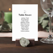 Minimalist Wedding Table Number Card テーブルナンバー