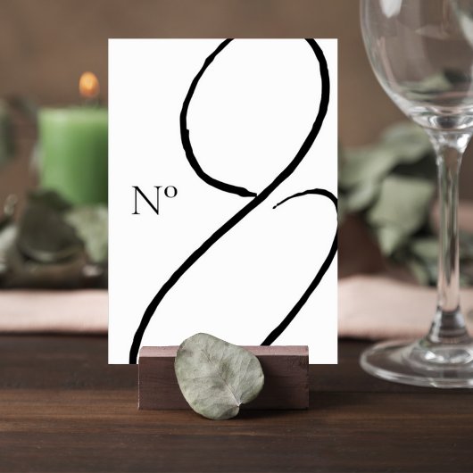Minimalist Wedding Table Number Card テーブルナンバー
