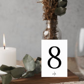 Minimalist Wedding Table Number Card テーブルナンバー