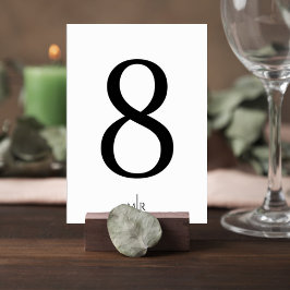 Minimalist Wedding Table Number Card テーブルナンバー