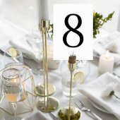 Minimalist Wedding Table Number Card テーブルナンバー