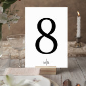 Minimalist Wedding Table Number Card テーブルナンバー