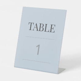 Minimalist Wedding Table Number | Dusky Blue 台座サイン