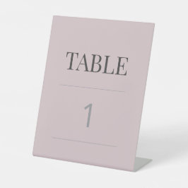 Minimalist Wedding Table Number Dusky Rose 台座サイン
