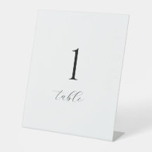 Minimalist Wedding Table Numbers | Modern Tabletop