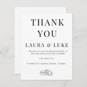 Minimalist Wedding Thank You Card | Editable サンキューカード (正面/裏面)