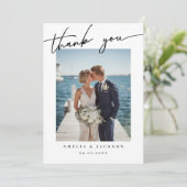 Minimalist Wedding Thank You Card – Photo Template サンキューカード (スタンド正面)
