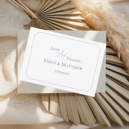 Minimalist Wedding Thank You Card With QR Code