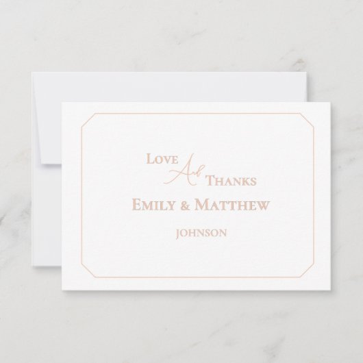 Minimalist Wedding Thank You Card With QR Code (正面)