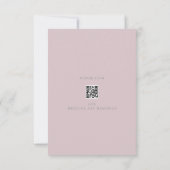 Minimalist Wedding Thank You Dusty Rose サンキューカード (裏面)