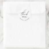 Minimalist Wedding Thank You | Modern Script ラウンドシール (バッグ)