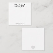 Minimalist Wedding Thank You Newlyweds Couple ノートカード (正面/裏面)