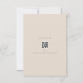 Minimalist Wedding Thank You Soft Latte サンキューカード (裏面)