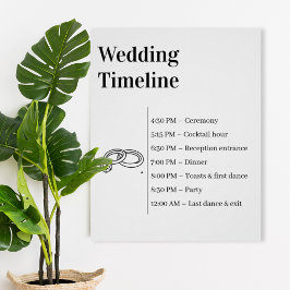 Minimalist Wedding Timeline poster ポスター