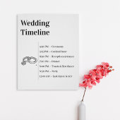 Minimalist Wedding Timeline poster ポスター