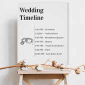 Minimalist Wedding Timeline poster ポスター