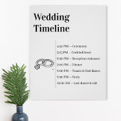 Minimalist Wedding Timeline poster ポスター