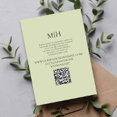Minimalist Wedding Timeline QR Code Details Card エンクロージャーカード