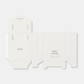 minimalist Wedding | Warm Ivory フェイバーボックス (折り畳みなし)