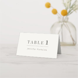 Minimalist Wedding | Warm White プレイスカード