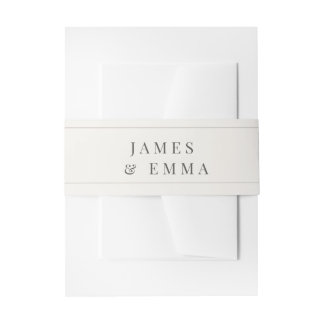 Minimalist Wedding | Warm White 招待状ベリーバンド
