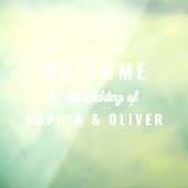 Minimalist Wedding Welcome Mirror/Glass Sticker ウィンドウサイン (シート3)