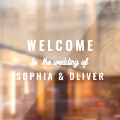 Minimalist Wedding Welcome Mirror/Glass Sticker ウィンドウサイン (シート2)