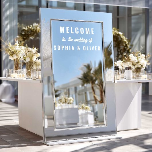 Minimalist Wedding Welcome Mirror/Glass Sticker ウィンドウサイン