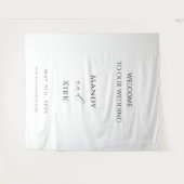 Minimalist Wedding Welcome Sign Backdrop Banner タペストリー (正面(横))