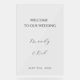 Minimalist Wedding Welcome Sign | Custom Modern  アクリルサイン
