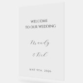 Minimalist Wedding Welcome Sign | Custom Modern  アクリルサイン (傾斜)